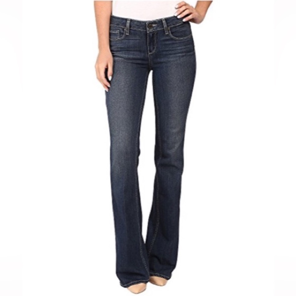 Paige Skyline Bootcut Dark Blue Jeans